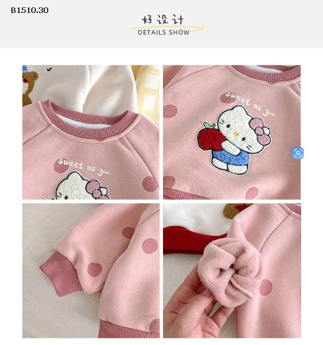 ÁO NỈ HOẠT HÌNH CHO BÉ-Giá sỉ 132k