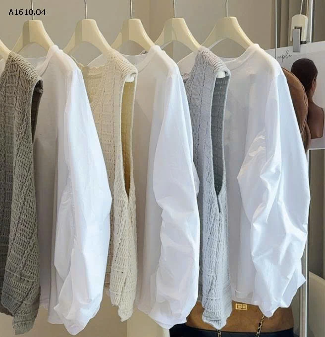 SET ÁO TRẮNG MIX GILE ANNA - sỉ 219k