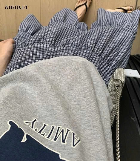  VÁY KẺ CARO DÁNG DÀI PHONG CÁCH RETRO - sỉ 132k