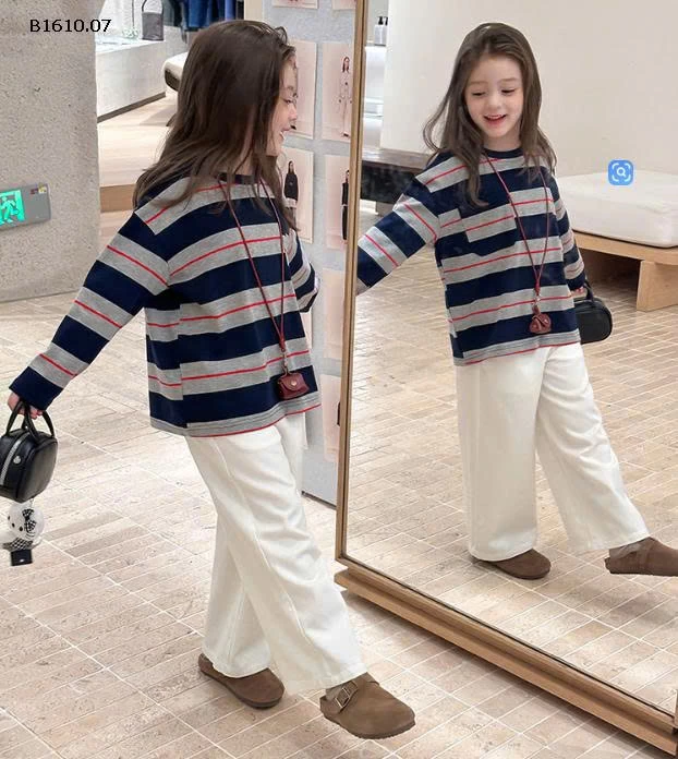 ÁO THUN KẺ DÀI TAY AMBB-Giá sỉ  sz 90-150: 115k  sz 160: 128k  sz 170: 142k 