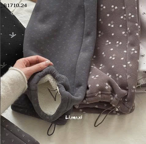 Quần nhung dày họa tiết hoa mùa đông cho trẻ - sỉ 165k