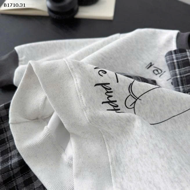 Bộ đồ nỉ trẻ em  áo chui đầu quần nỉ kẻ sọc - sỉ giá  size : 73-120 : 132k sz 130-160 : 148k