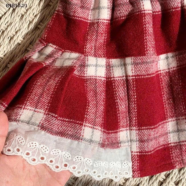 Váy Lolita ren kẻ caro retro Shibuya Spice dễ thương- sỉ giá 118k/chiếc
