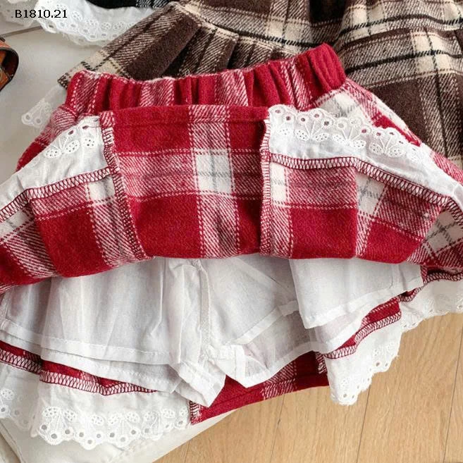 Váy Lolita ren kẻ caro retro Shibuya Spice dễ thương- sỉ giá 118k/chiếc