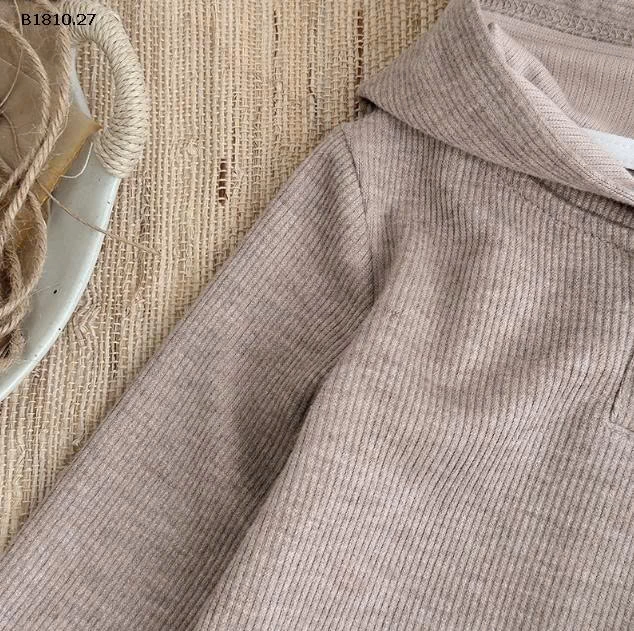 Bộ đồ nỉ trùm đầu quần ống rộng cho bé - sỉ 165k 