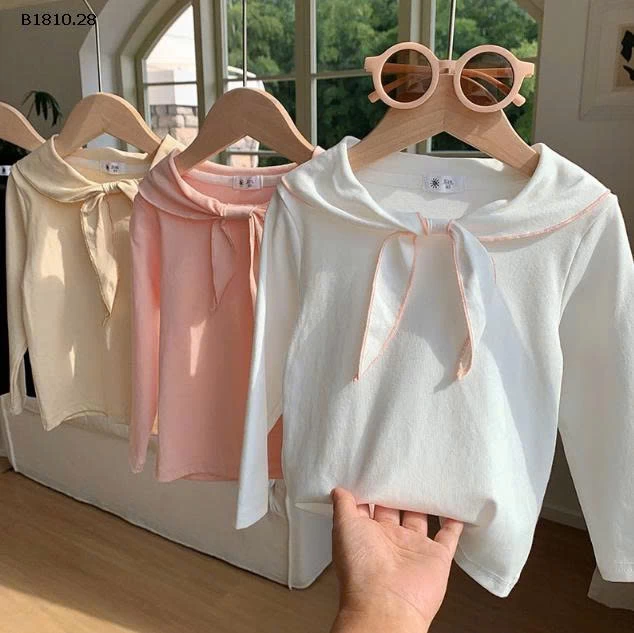 Áo thun giả khăn cho  bé gái- sỉ 99k 