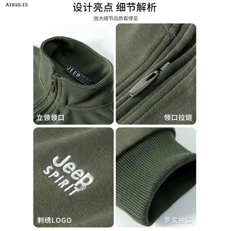 áo thu dài tay khóa cổ bản nâng cấp  JEEP - Giá sỉ 325k