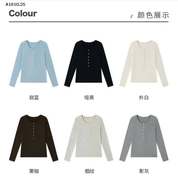 ÁO THUN DÀI TAY THU ĐÔNG - sỉ 172k