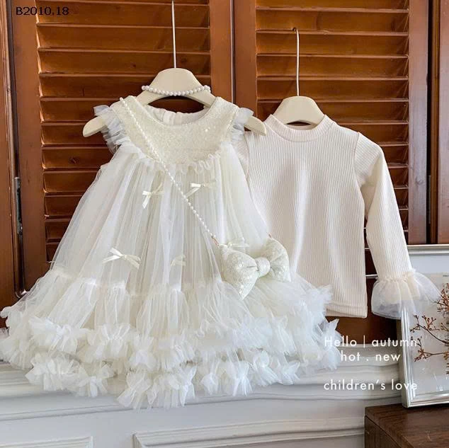 VÁY NƠ TUTU KÈM ÁO-Giá sỉ 284k