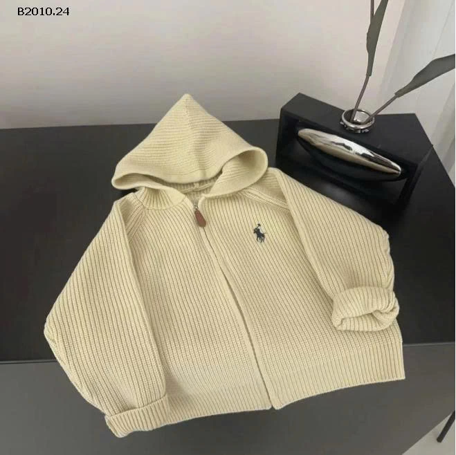 Áo khoác len có mũ thêu ngựa 4-Giá sỉ 136k