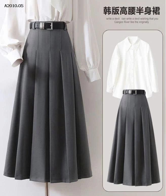 Chân váy xếp ly len dày dặn nhà anna-Giá sỉ 176k