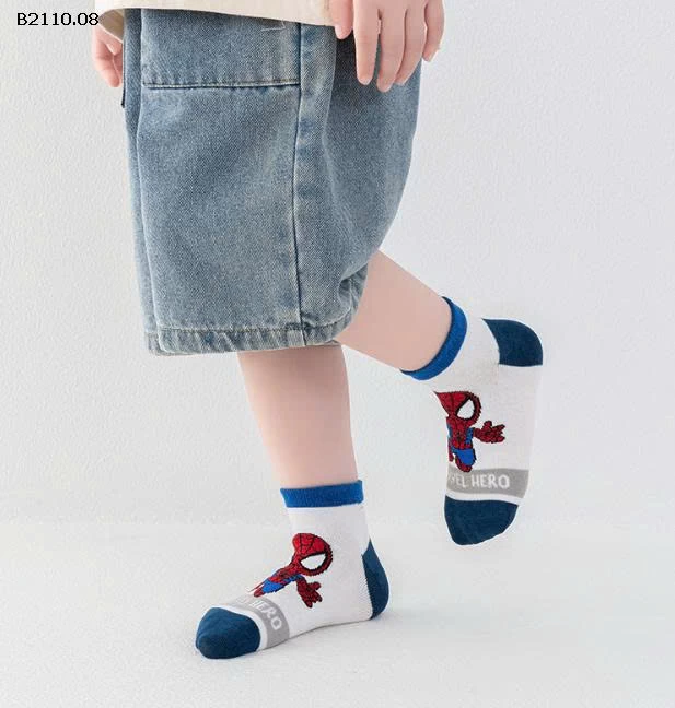 SET 5 ĐÔI TẤT SIÊU NHÂN  BÉ  - Giá sỉ 65k/set 5 đôi 