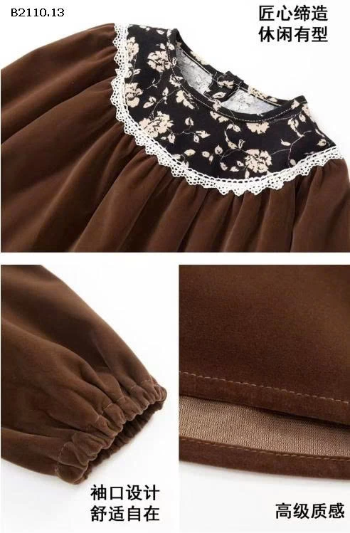 VÁY NHUNG BÉ GÁI  - sỉ 135k