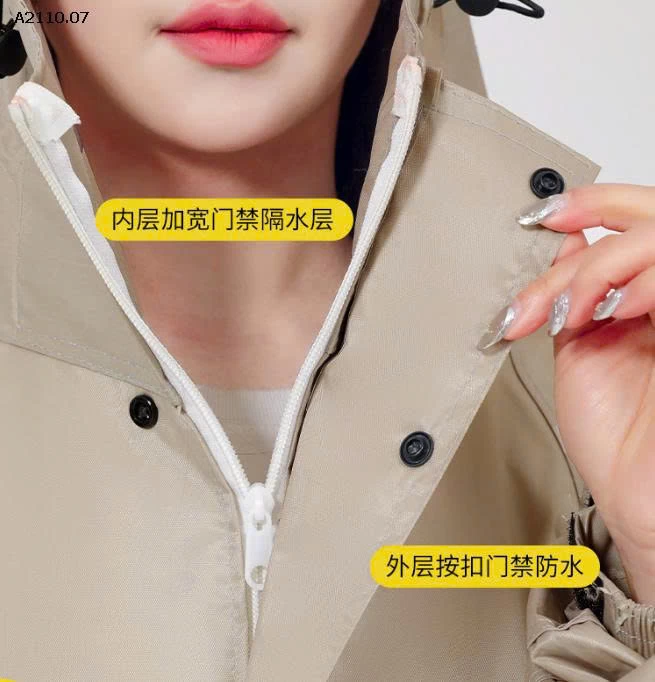 Áo mưa măng tô dáng rộng vải lụa oxford cao cấp nội địa Trung -Giá sỉ 129k 