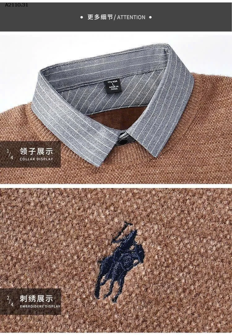 Áo nam phối cổ sơ mi -Giá sỉ 200k