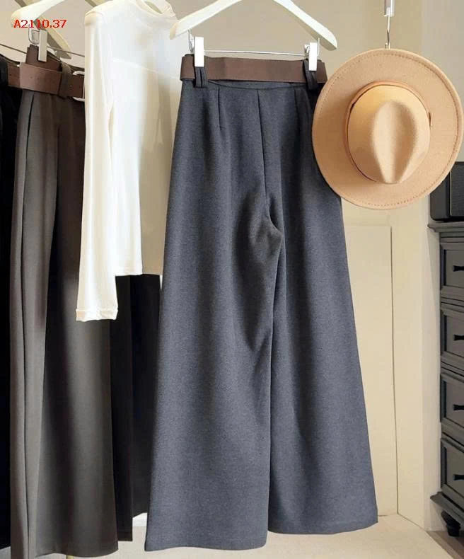 Quần âu len cạp cao ống rộng cho nữ-Giá sỉ 275k