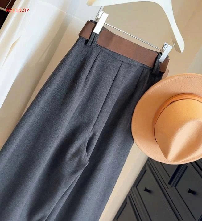 Quần âu len cạp cao ống rộng cho nữ-Giá sỉ 275k