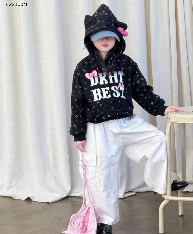 ÁO KHOÁC HOODIE MIX QUẦN SUÔNG TRẮNG - Giá sỉ áo khoác: 275k quần: 230k 