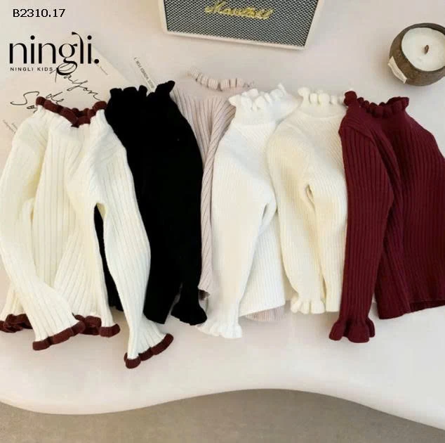 Áo len Ningli  vải thun cotton mùa đông cho bé - sỉ 103k