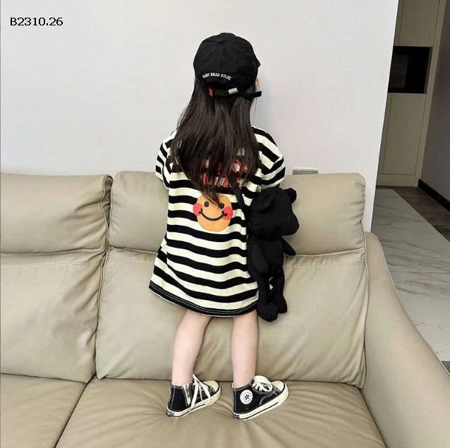  VÁY NỈ KẺ MẶT CƯỜI CHO BÉ GÁI-Giá sỉ 129k