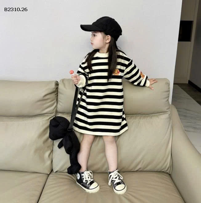  VÁY NỈ KẺ MẶT CƯỜI CHO BÉ GÁI-Giá sỉ 129k