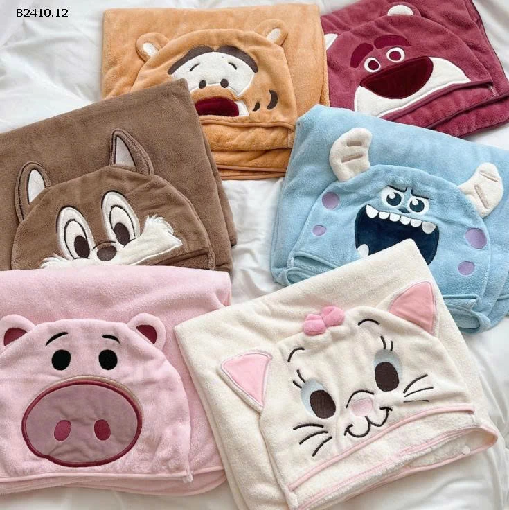 Khăn tắm trẻ em áo choàng tắm hoạt hình -Giá sỉ 86k