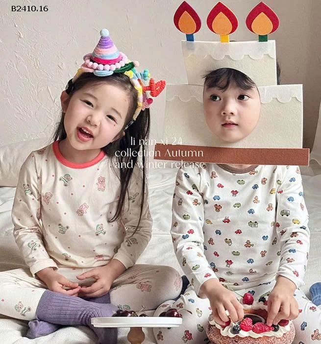 Bộ đồ ngủ trẻ em loại A chất liệu cotton Lycra kháng khuẩn nhà  Linanxi-Giá sỉ 129k