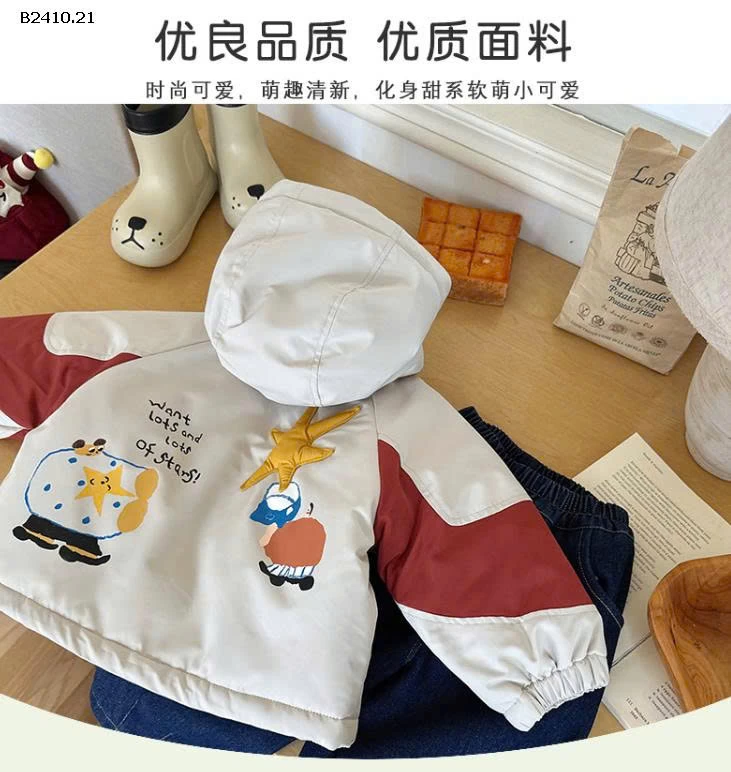 ÁO KHOÁC PHỐI MÀU HỌA TIẾT-Giá sỉ 224k