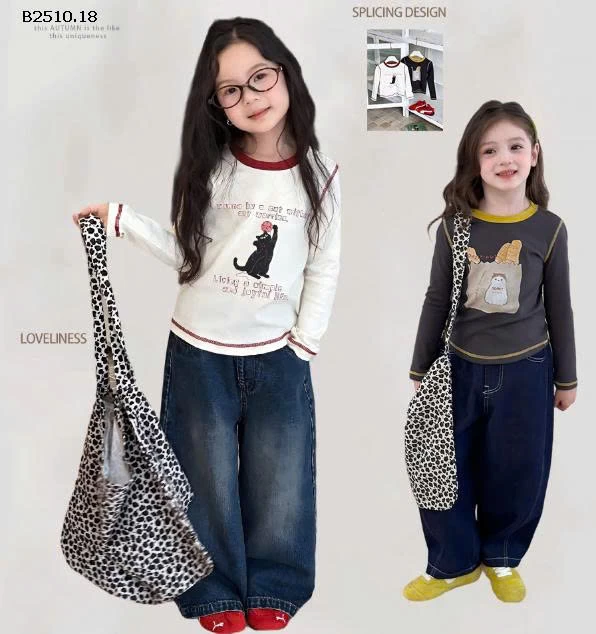 ÁO THUN DÁNG ÔM HỌA TIẾT DỄ THƯƠNG AMBB-Giá sỉ  sz 90-150: 124k sz 160: 136k sz 170: 149k