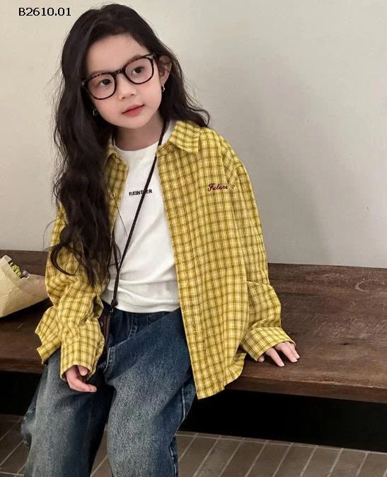 ÁO SƠ MI BÉ GÁI AMBB -Giá sỉ  sz 90-150 : áo 162k, quần 212k sz 160 : áo 173k , quần 226k sz 170 : áo 187k, quần 247k