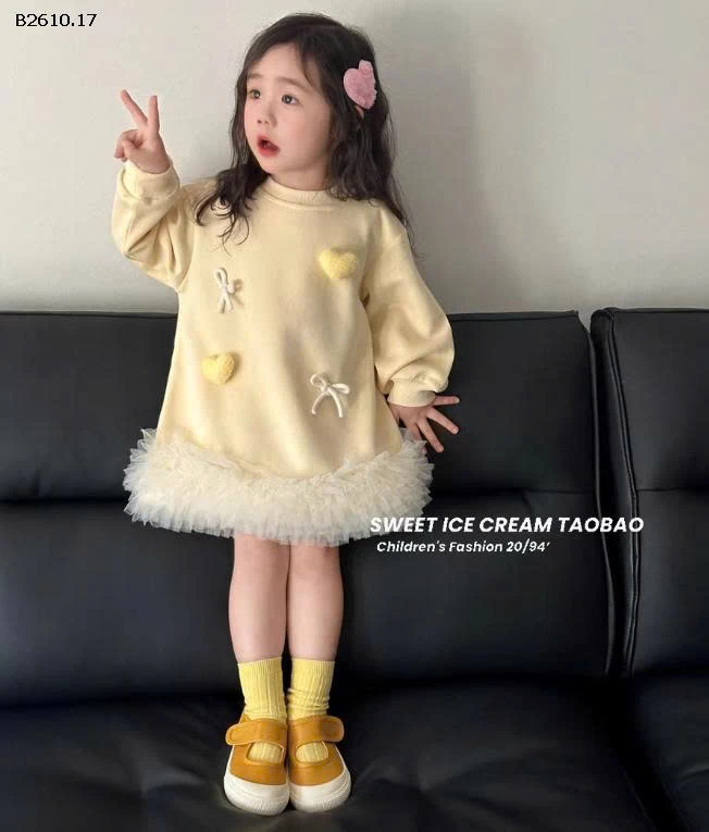 Váy len Tian Xiaosi cho bé gái-Giá sỉ 135k