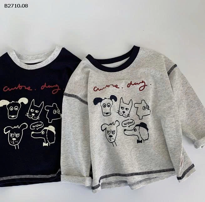 Áo thun  in hình hoạt hình Maibao cho bé  nhà Huzhou Zhili - sỉ 123k 