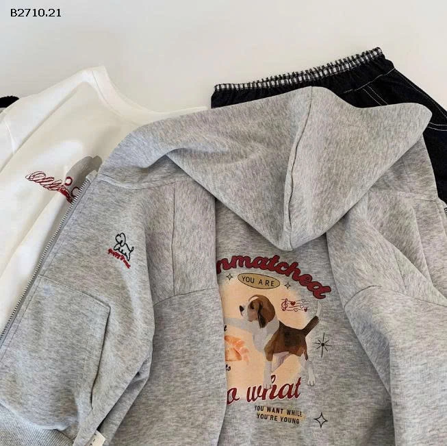 áo khoác cardigan có mũ trùm đầu khóa kéo nhà Huzhou Zhili -sỉ 198k 