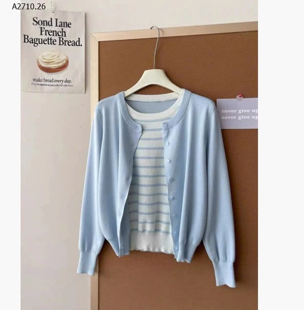 ÁO LEN KẺ GIẢ 2 MẢNH CHO NỮ- sỉ 180k    