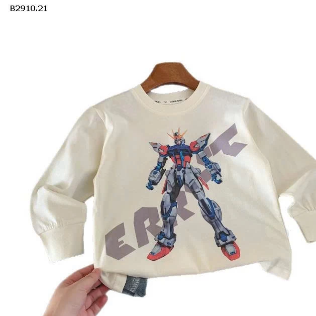 Áo thun dài tay in người máy biến hình cho bé -sỉ 126k