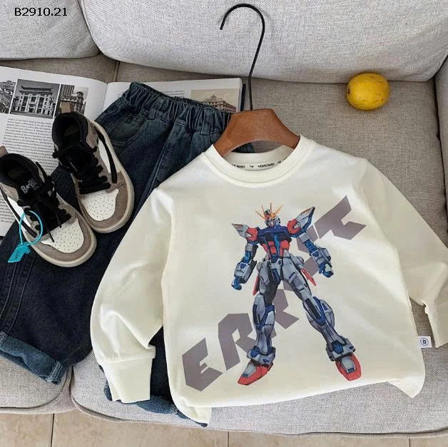 Áo thun dài tay in người máy biến hình cho bé -sỉ 126k