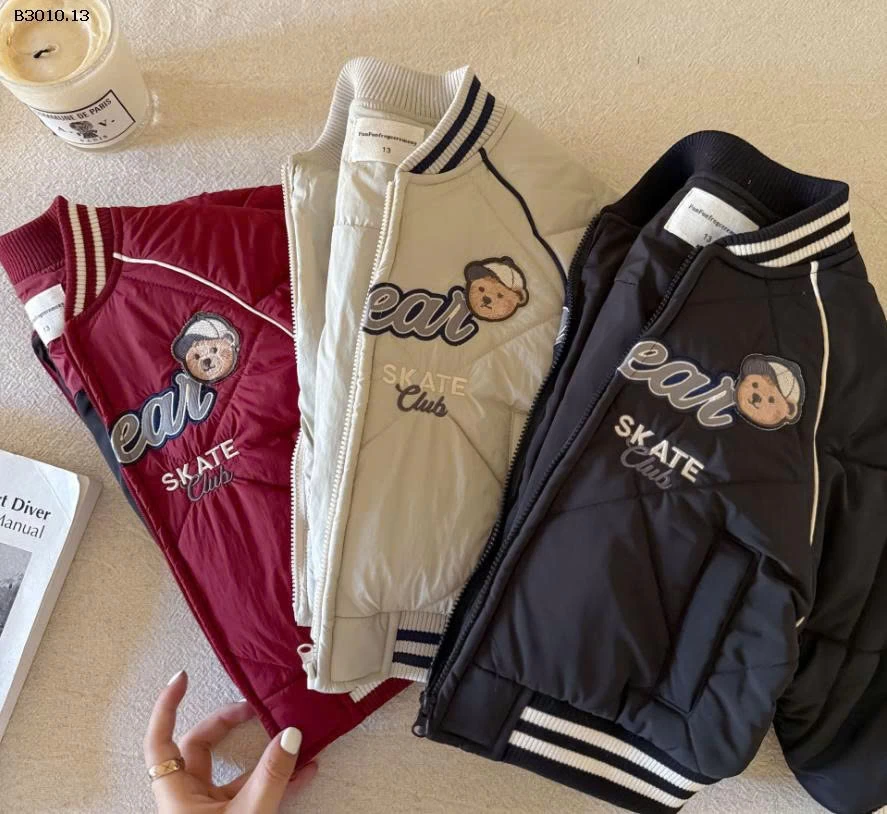 ÁO KHOÁC BOMBER GẤU PHỐI VIỀN -Giá sỉ 309k