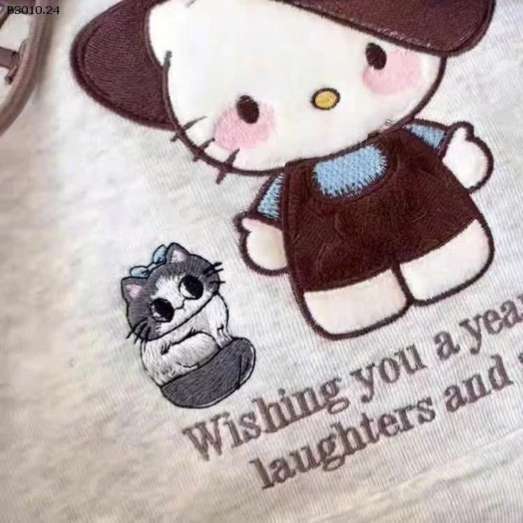 ÁO NỈ KITTY CHO BÉ GÁI  -Giá sỉ 143k