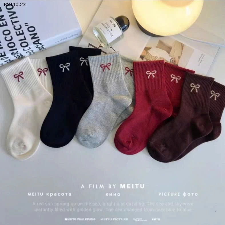 SET 5 ĐÔI TẤT NƠ CHO BÉ IUU -Giá sỉ 54k/set    