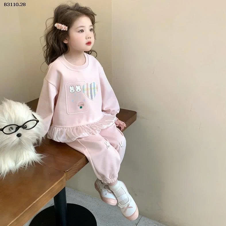 BỘ NỈ THỎ DỄ THƯƠNG BG 8-Giá sỉ 178k    