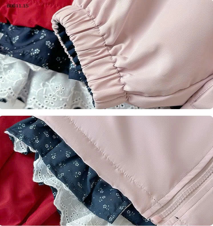 ÁO KHOÁC MŨ 2 MẶT LABUBU CHO BÉ GÁI - sỉ 222k