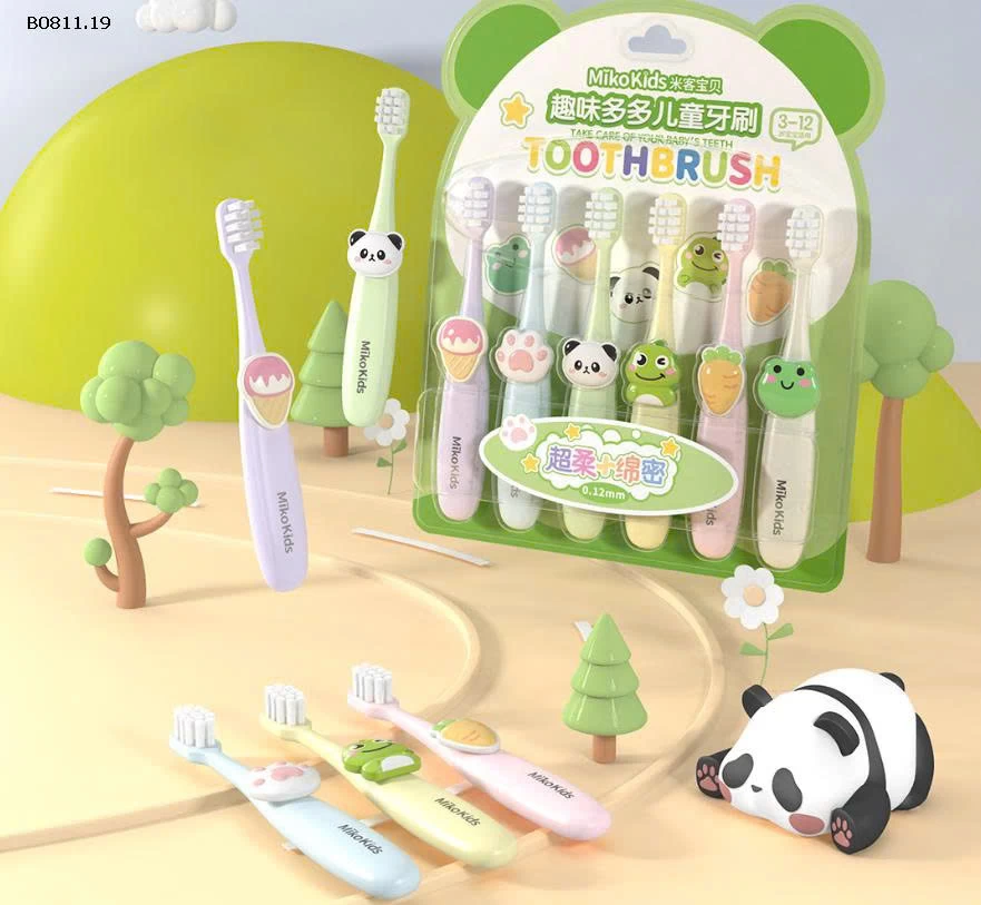 SET 6 BÀN CHẢI YÊU NGỘ NGHĨNH CHO CÁC EM BÉ TỪ 3-12 tuổi - sỉ 45k