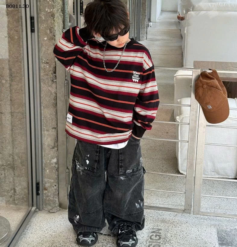 ÁO THUN KẺ PHỐI MÀU TARÁU BT    - sỉ 200k