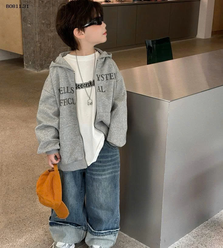 ÁO KHOÁC NỈ CÓ MŨ TARUS BT  - sỉ 223k