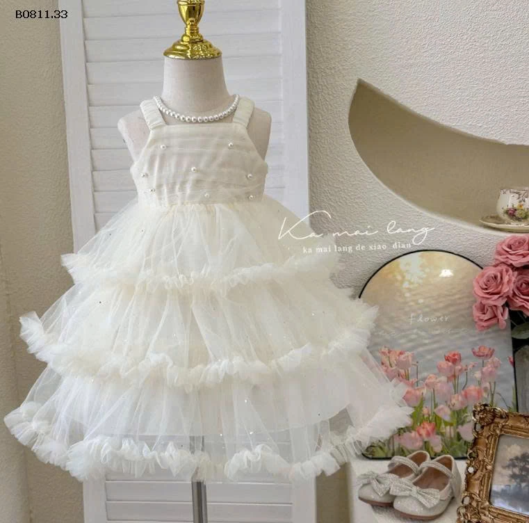 VÁY BÈO TẦNG ĐÍNH NGỌC BG -Giá sỉ 227k 