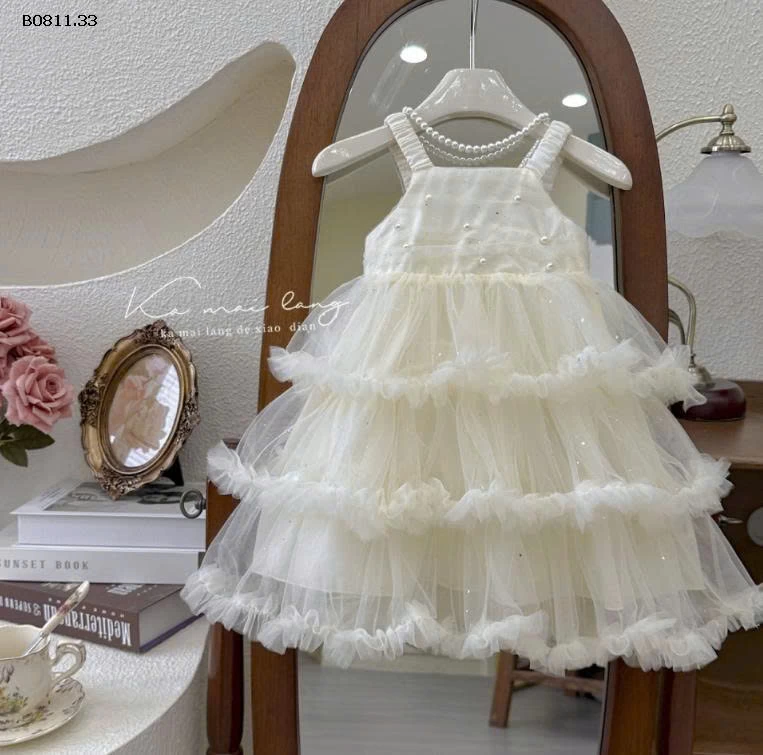 VÁY BÈO TẦNG ĐÍNH NGỌC BG -Giá sỉ 227k 