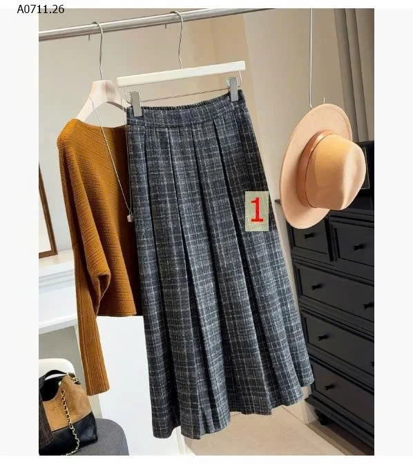 CHÂN VÁY LEN MIDI  ANNA  - sỉ 211k