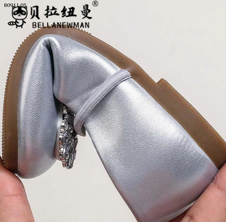 Giày ba lê mũi vuông kiểu Pháp đế mềm đính đá- giá sỉ 140k