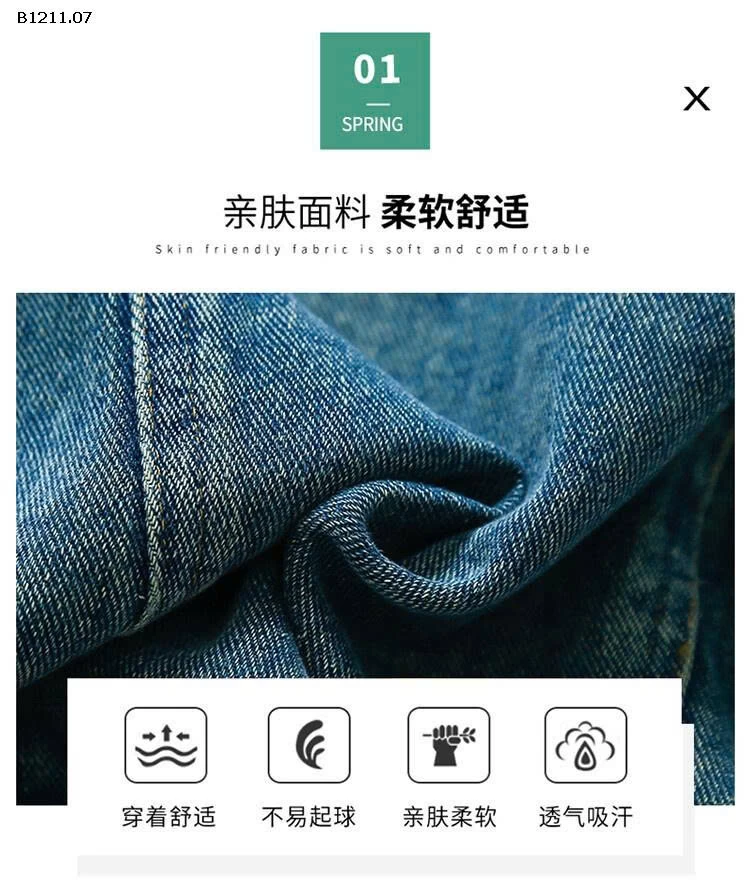 ÁO KHOÁC DENIM CHO BÉ GÁI -Giá sỉ 238k
