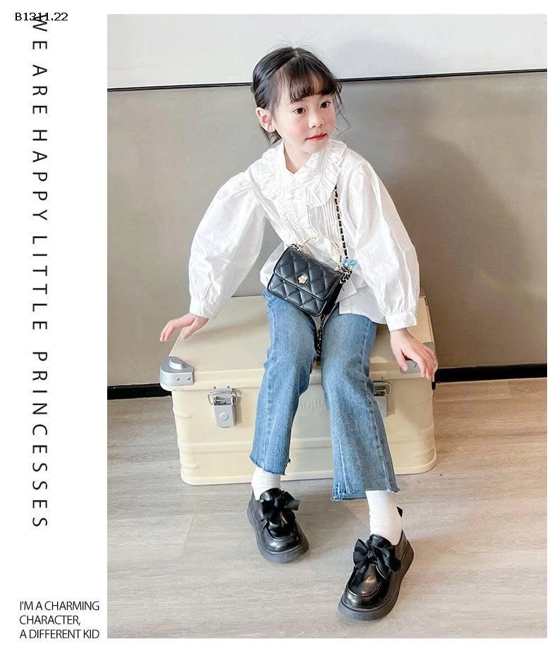 GIÀY LOAFER NƠ XINH CHO BÉ GÁI -Giá sỉ  sz 23-25:  130k   sz   26-30: 140k     sz  31-36: 155k